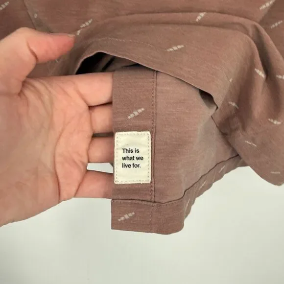 Vuori Shirt Button Down Bridge Performance Short Sleeve Stretch Mauve Men Size M - Picture 5 of 10